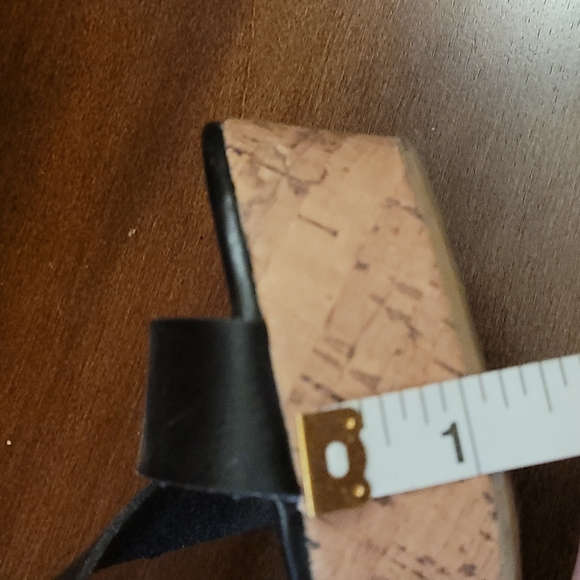 Mossimo Black Strappy High Heel Wedge Sandal 6.5 - Picture 6 of 7